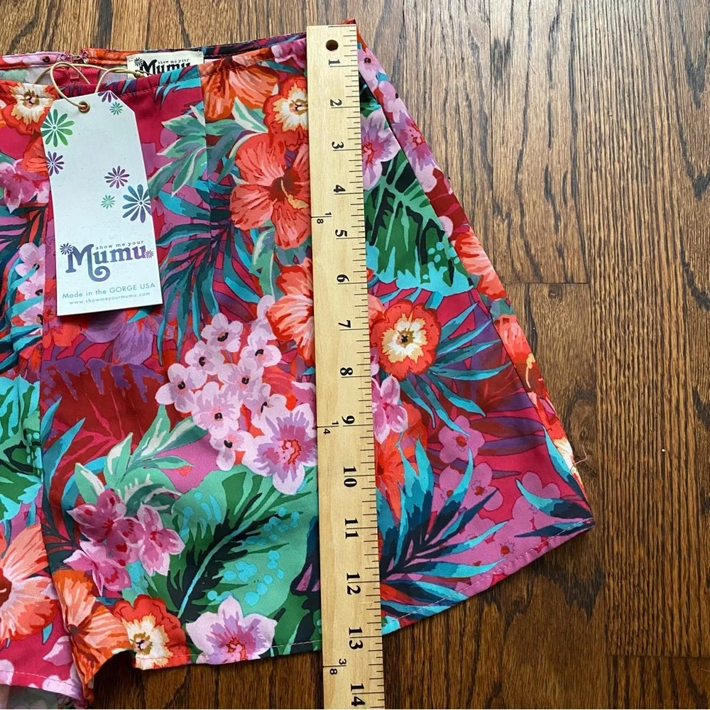 Show Me Your MuMu Pink Tropical Floral Crop and Shorts Set